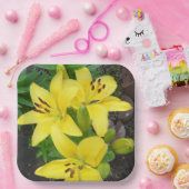 Gelbe Lilly-Papierplatte Pappteller (Party)