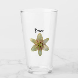 Gelbe Lily-Blume Personalisiert Glas