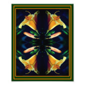Gelbe Lily-Blume-Spiegel Abstrakt 8x10 Fotodruck (Vorne)