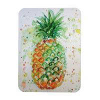 Gelbe Limette Ananas Frucht Kunst Wasserfarbe Magn