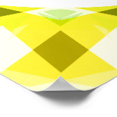 Gelbe Limonengrün leuchtendes Dopamindekor Poster (Ecke)