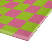 Gelbe Linde grün und rosa Schneidebrett (Ecke)