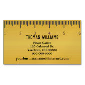 gelbe Lineargrafik Magnetische Visitenkarte (Vorderseite)