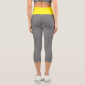 Gelbe Linie für den Power "Energy Thunder Sign" Capri Leggings (Rückseite)