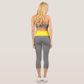 Gelbe Linie für den Power "Energy Thunder Sign" Capri Leggings (Rückseite)