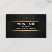 Gelbe Linien aus Kohlenstofffaser Visitenkarte (Vorderseite)