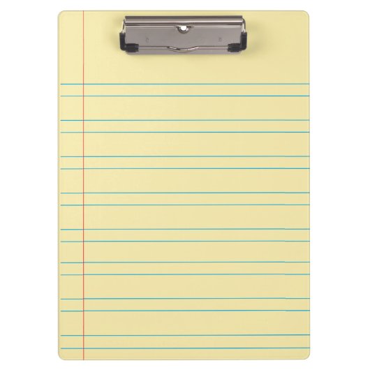 Gelbe Linke Notebook-Zwischenablage Klemmbrett (Vorderseite)