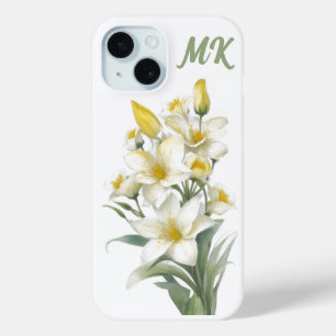 Gelbe Lippen-Blume Monogramm-Handy-Fall Case-Mate iPhone Hülle