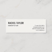 Gelbe Lippen Moderne Beruflich Mini Visitenkarte (Rückseite)