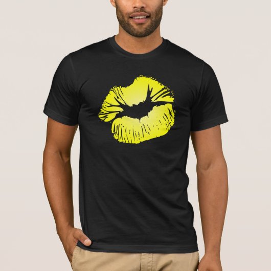 Gelbe Lippen T-Shirt (Vorderseite)