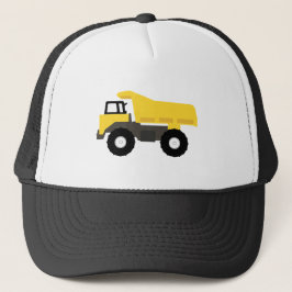 Gelbe LKW-Baumaschinen Truckerkappe
