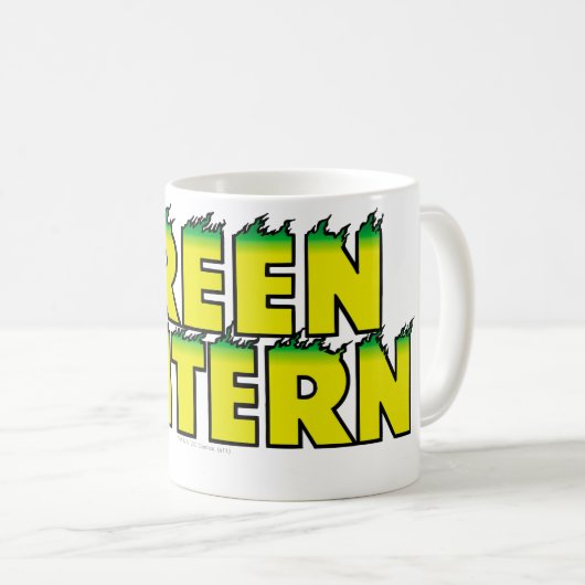 Gelbe Logo-Flammen Kaffeetasse (VorderseiteRechts)