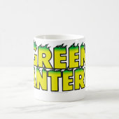 Gelbe Logo-Flammen Kaffeetasse (Mittel)