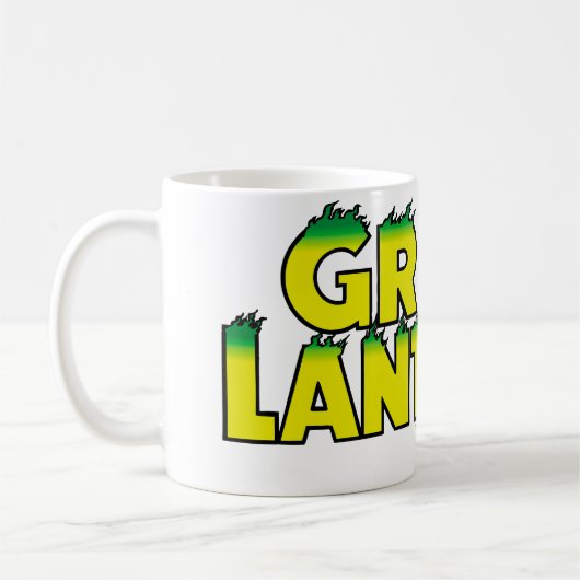 Gelbe Logo-Flammen Kaffeetasse (Links)