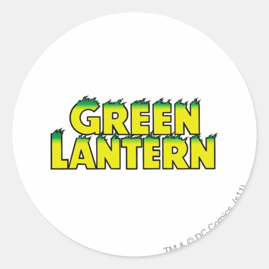 Gelbe Logo-Flammen Runder Aufkleber (Vorderseite)