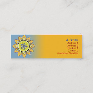 Gelbe Lotos-Visitenkarten Mini Visitenkarte