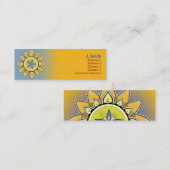 Gelbe Lotos-Visitenkarten Mini Visitenkarte (Vorne/Hinten)