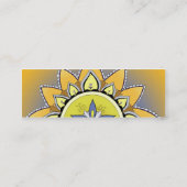 Gelbe Lotos-Visitenkarten Mini Visitenkarte (Rückseite)