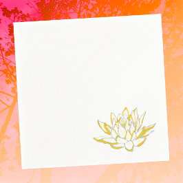 Gelbe Lotus Aquarellpapier Servietten Set