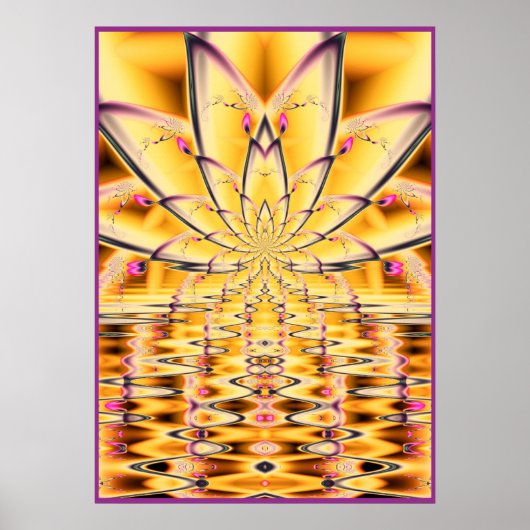 Gelbe Lotus-Blume Poster (Vorne)