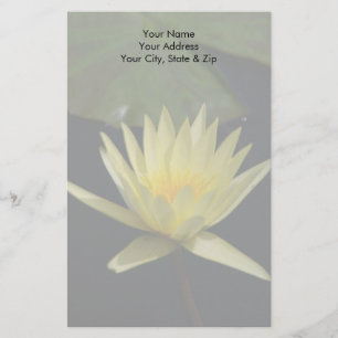 Gelbe Lotus-Seerose-Blume Briefpapier