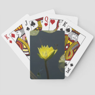 Gelbe Lotus und Libellen Spielkarten
