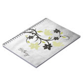 Gelbe Lovebirts Personalisiertes Notebook Notizblock (Linke Seite)