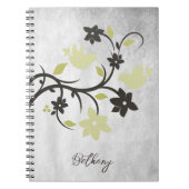 Gelbe Lovebirts Personalisiertes Notebook Notizblock (Vorderseite)
