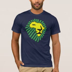 Gelbe Löwe-Grün-Mähne dieses mal für Afrika-Sh T-Shirt