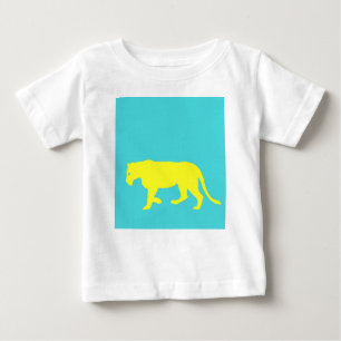 Gelbe Löwe Kontur Baby T-shirt