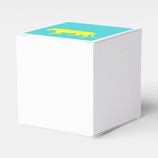 Gelbe Löwe Kontur Geschenkschachtel (Vorderseite)