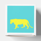 Gelbe Löwe Kontur Geschenkschachtel (Oben)