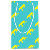 Gelbe Löwe Kontur Kleine Geschenktüte (Rückseite)