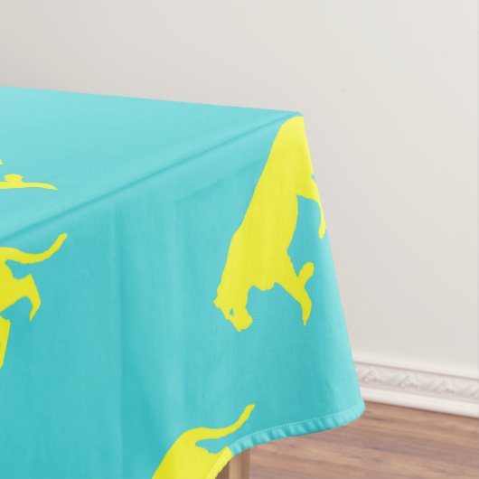 Gelbe Löwe Kontur Tischdecke (Beispiel)