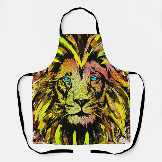 Gelbe Löwe Kopf Schürze - Löwenfront Schürze (Vorderseite)
