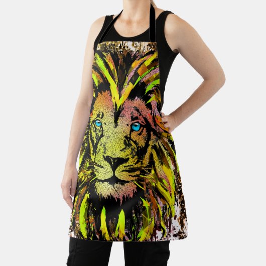 Gelbe Löwe Kopf Schürze - Löwenfront Schürze (InSitu)