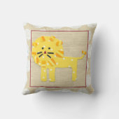 Gelbe Löwe mit weißen Polka-Punkten Kissen (Rückseite)