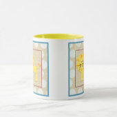 Gelbe Löwe mit weißen Polka-Punkten Tasse (Zentrum)