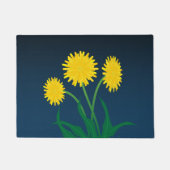 Gelbe Löwenzahnblumen Fußmatte (Vorderseite)