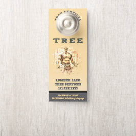 *~* Gelbe Lumber Jack TREE Tree Services QR Tür Türanhänger