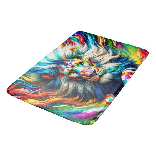 Gelbe Lunge Badematte (Schrägansicht)