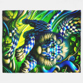 Gelbe Lunge Fleecedecke (Vorderseite (Horizontal))