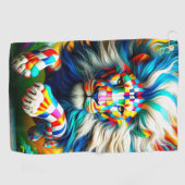 Gelbe Lunge Golfhandtuch (Horizontal)