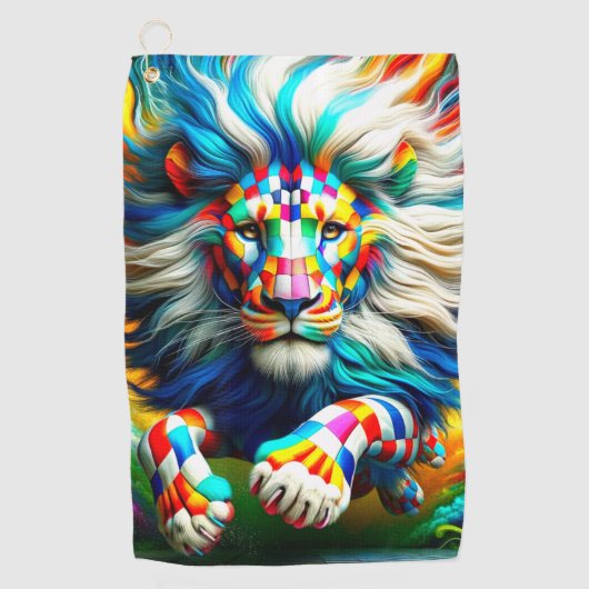 Gelbe Lunge Golfhandtuch (Vorderseite)