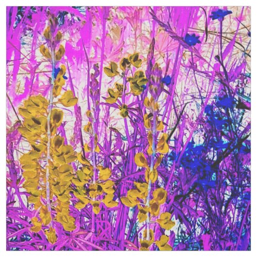 Gelbe Lupine Stoff (Muster)