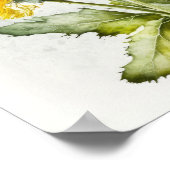 Gelbe Lüster Blume Art Print Poster (Ecke)