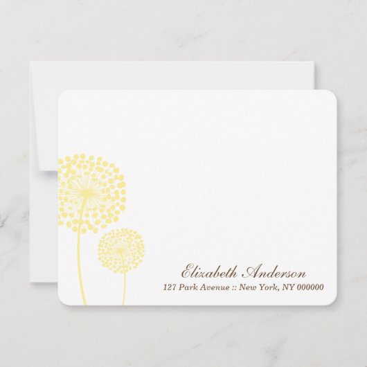 Gelbe Lüster Flachdecke Mitteilungskarten (Vorderseite)