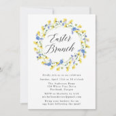 Gelbe Lüster und Blumenkohl-Osterbrunch Einladung (Vorderseite)