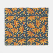 Gelbe Luxusblumen Fleecedecke (Vorderseite (Horizontal))