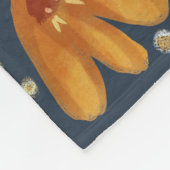 Gelbe Luxusblumen Fleecedecke (Ecke)